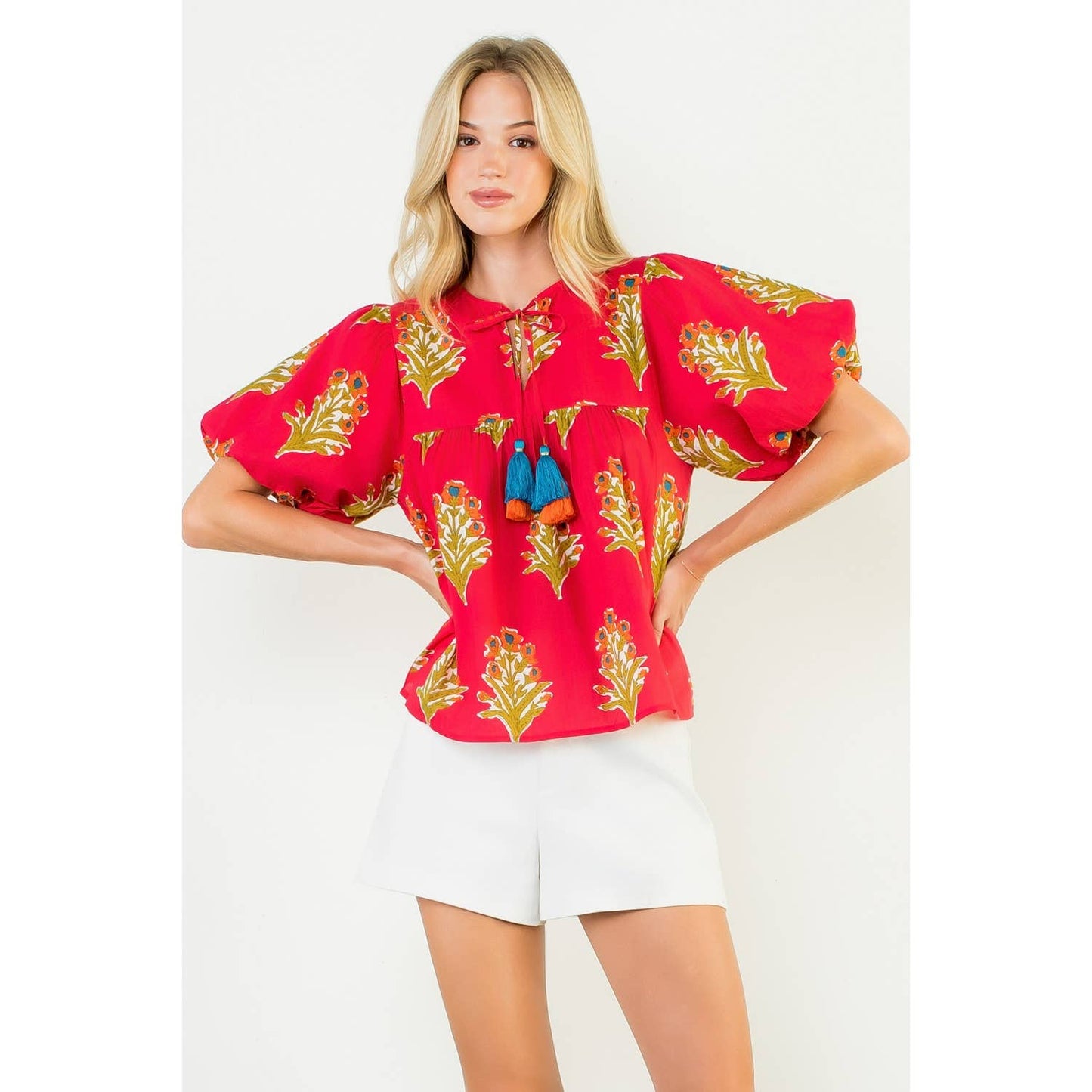 Puff Sleeve Floral Top