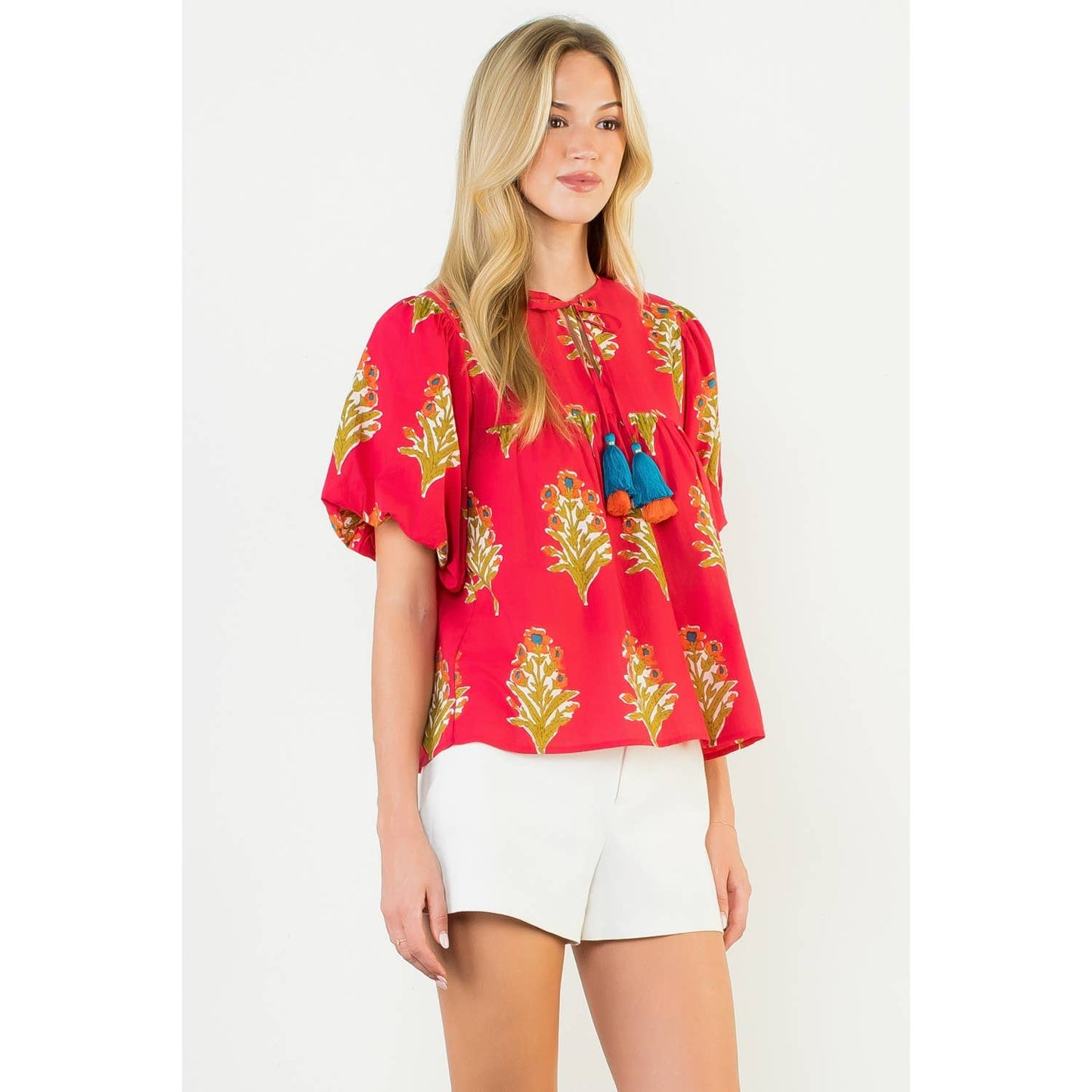 Puff Sleeve Floral Top