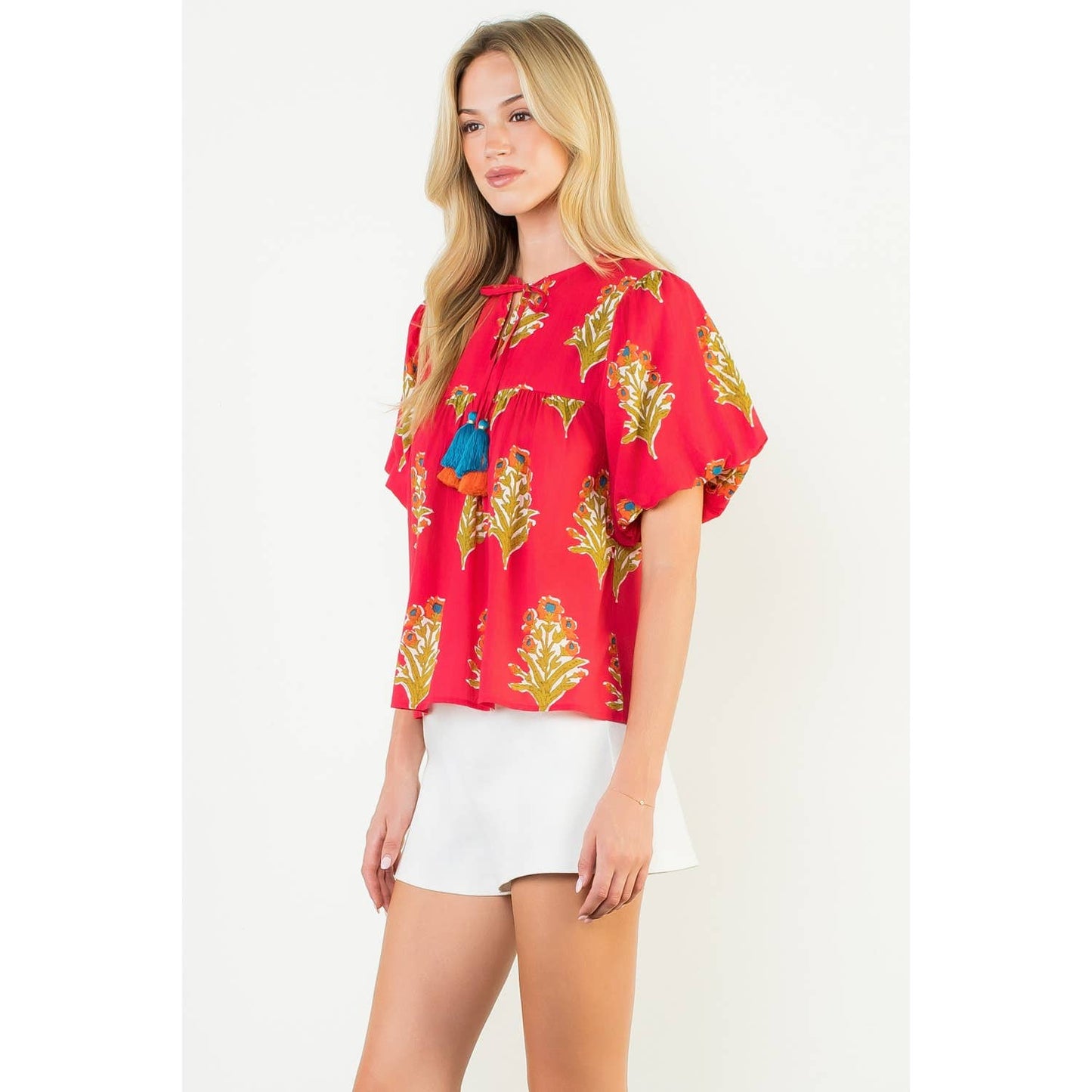 Puff Sleeve Floral Top