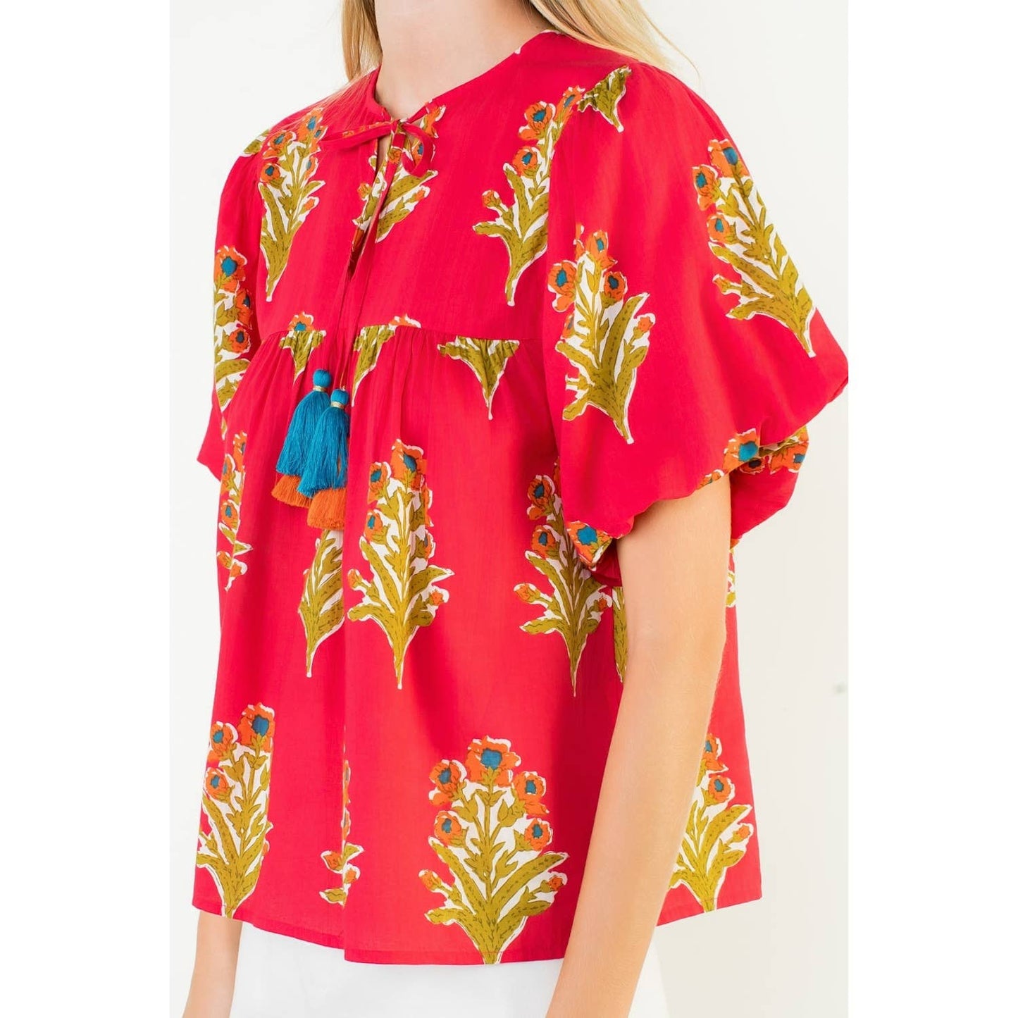 Puff Sleeve Floral Top