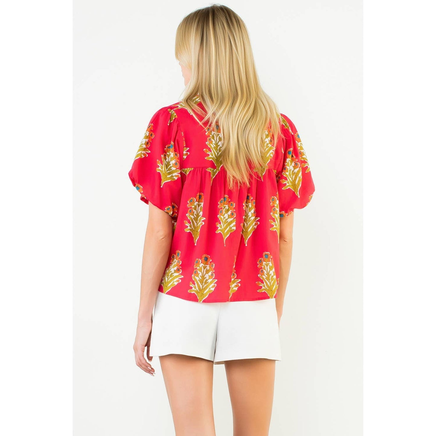 Puff Sleeve Floral Top