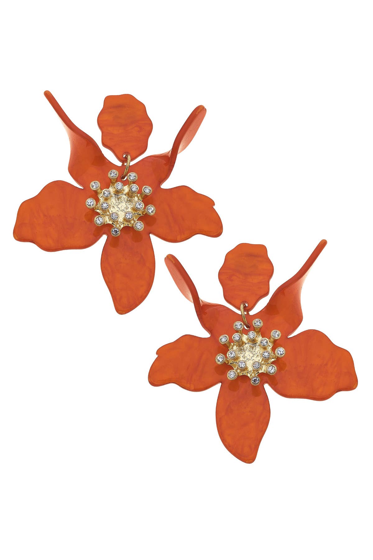 Chloe Resin Flower Statement Earrings