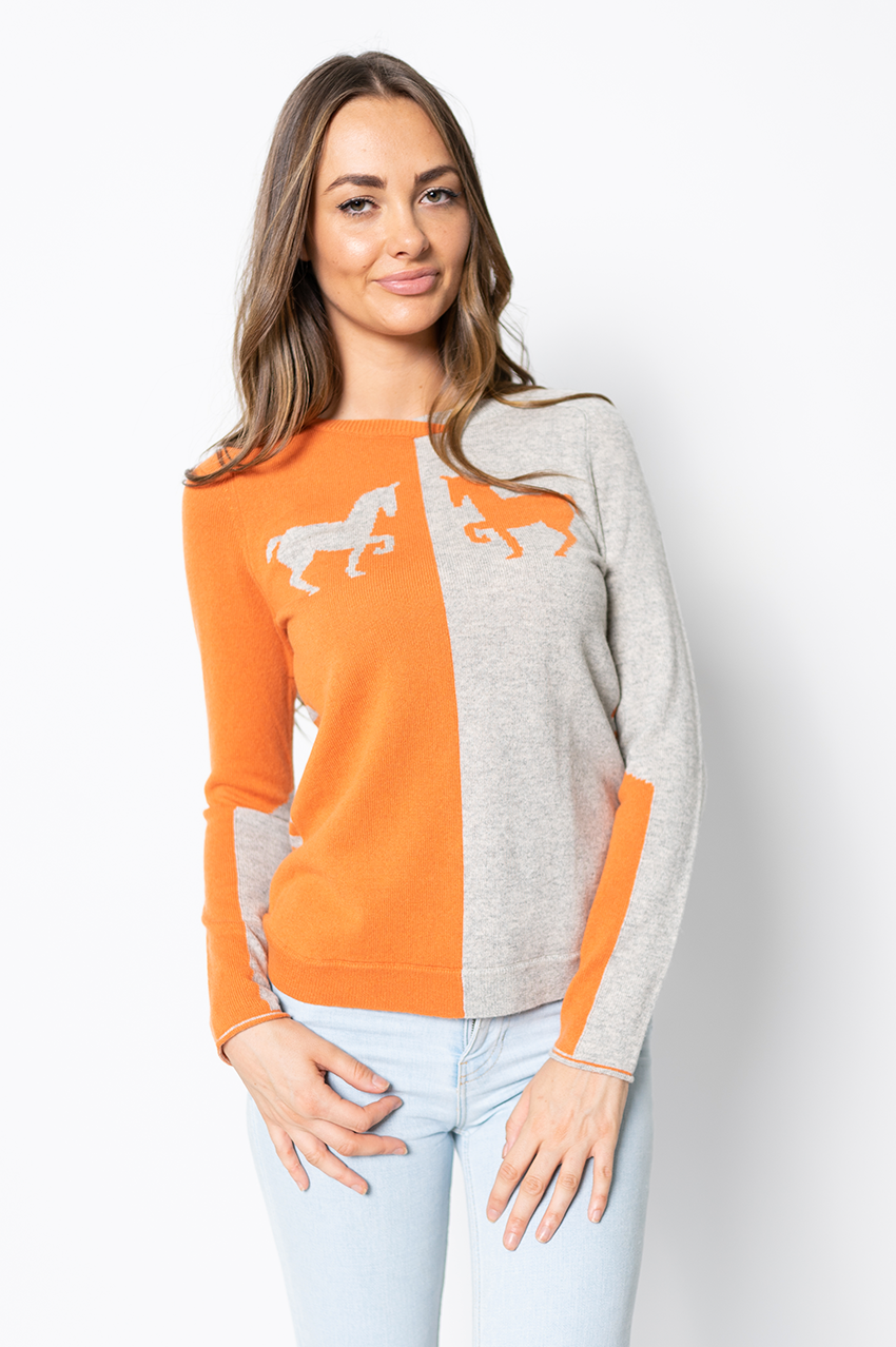 Trot Sweater in Green or Orange