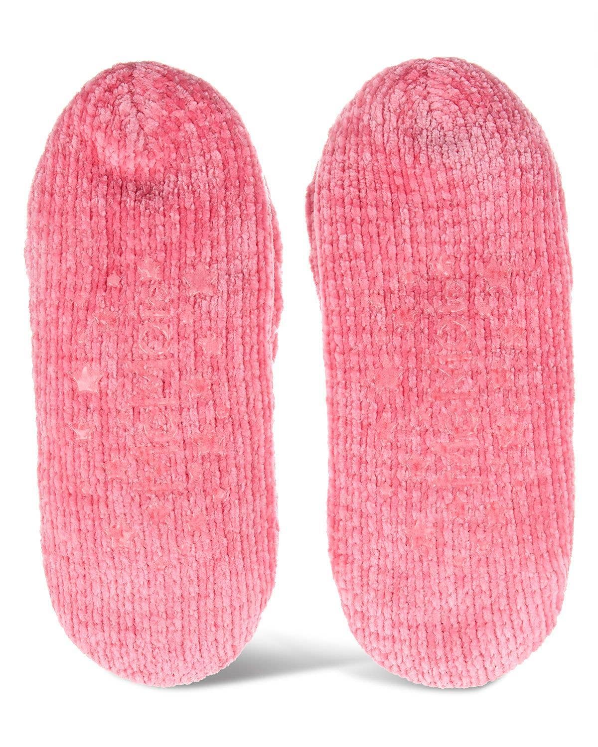 Memoi Cozy Cherries Chenille Sherpa Lined Slippers