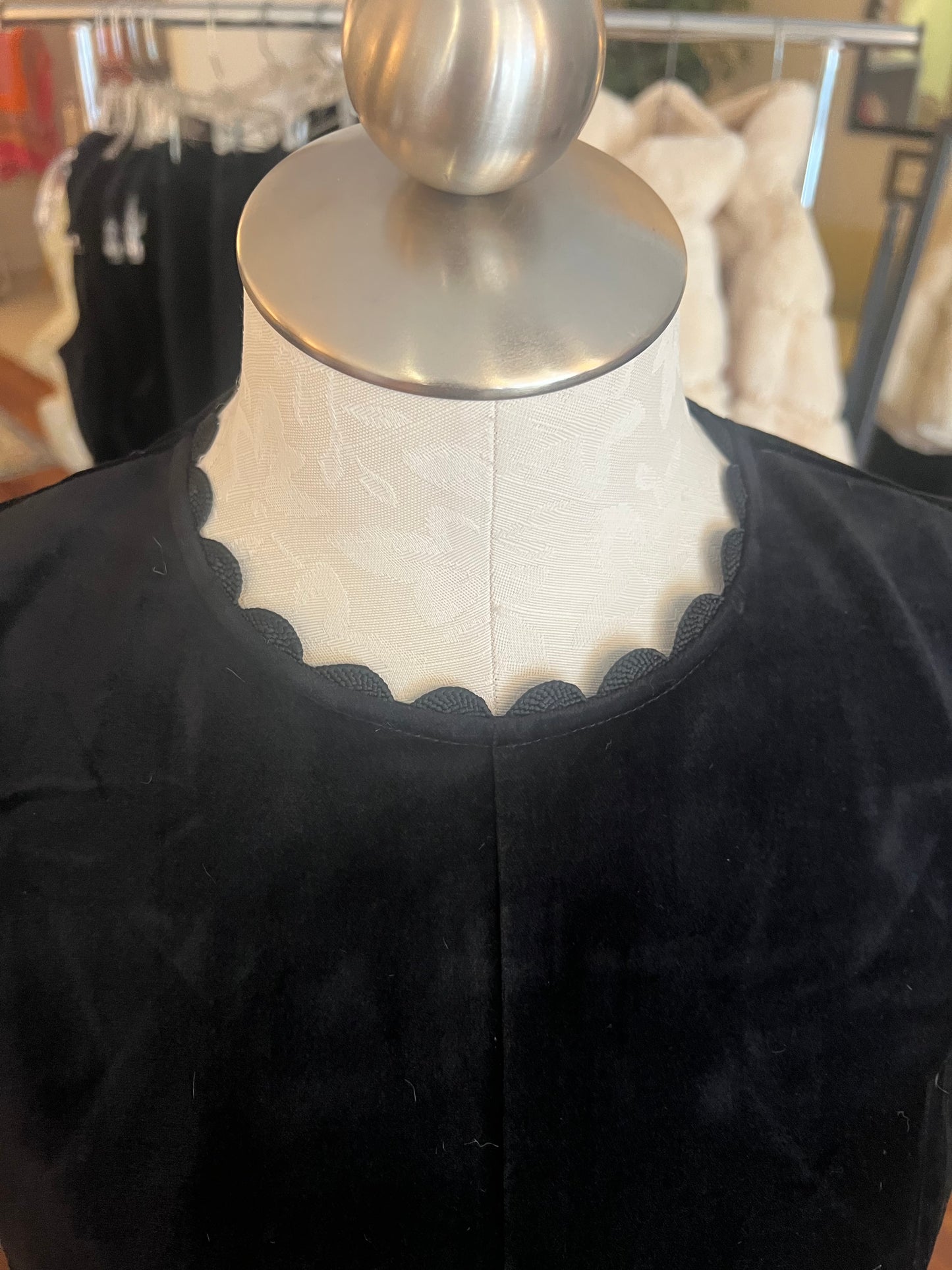 Claire Top in Black Velvet