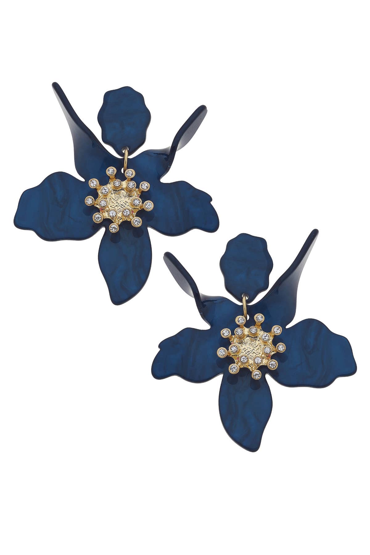 Chloe Resin Flower Statement Earrings