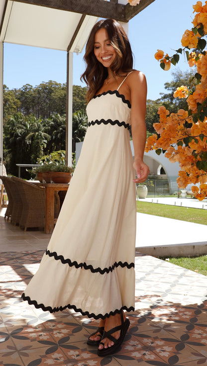 Limestone Linen Maxi Dress