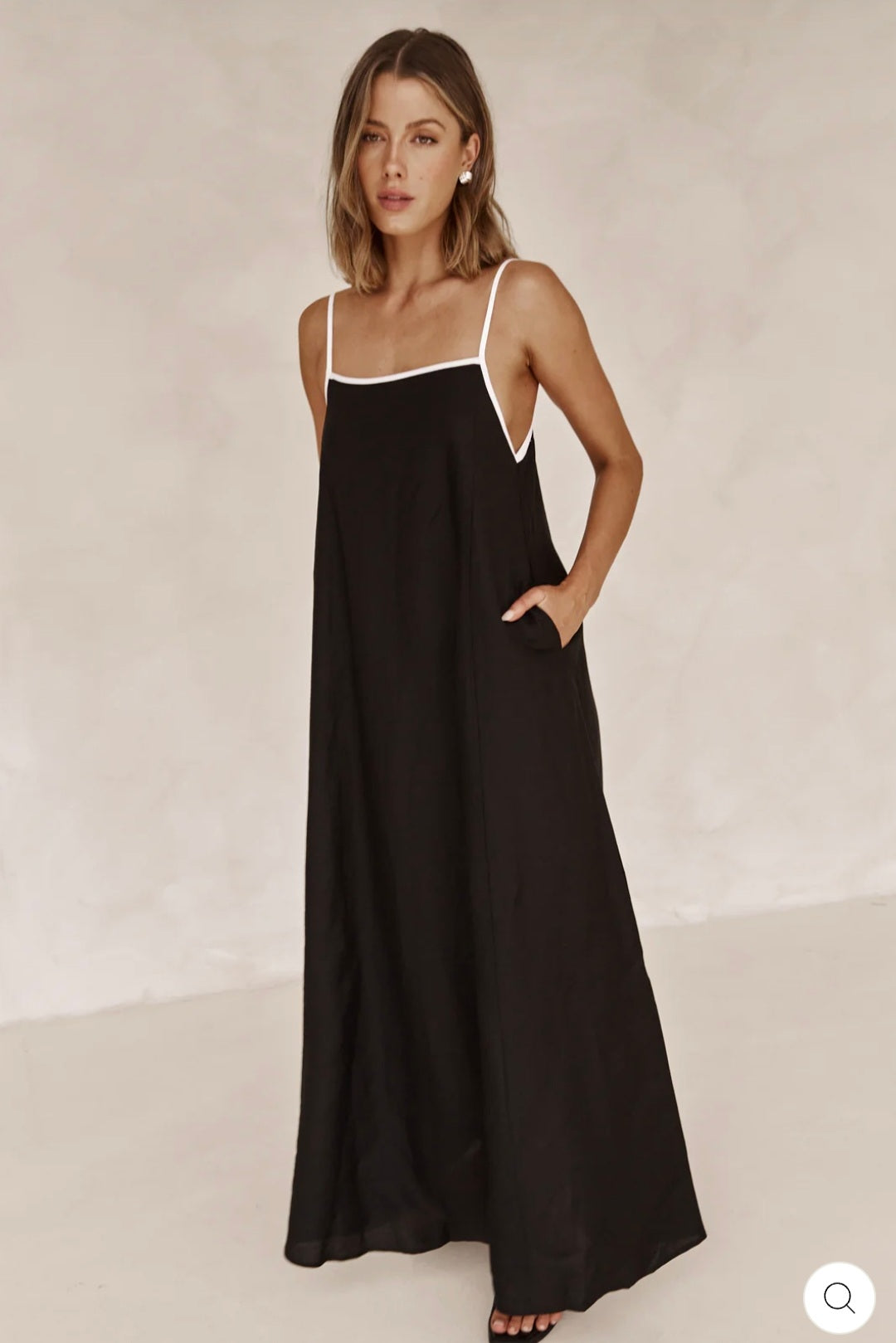 Black & White Cotton Dress-0