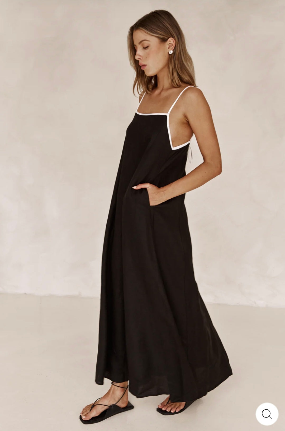 Black & White Cotton Dress-3